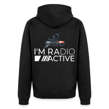 Amateur Radio Ham Radio Radio Service Amateur - Unisex Premium Organic Zip Hoodie - black - Back - Nico (187cm)