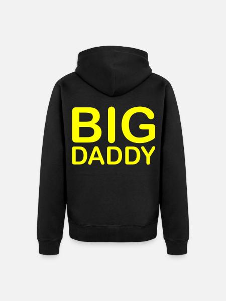 BIG DADDY - Unisex Premium Organic Zip Hoodie - black