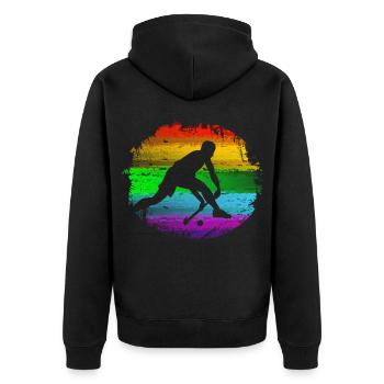 Hockey - Veste à capuche bio Premium Unisexe - noir - Dos - Nico (187cm)