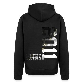ÉDITION LIMITÉE 2011 COOL 15E ANNIVERSAIRE - Veste à capuche bio Premium Unisexe - noir - Dos - Nico (187cm)