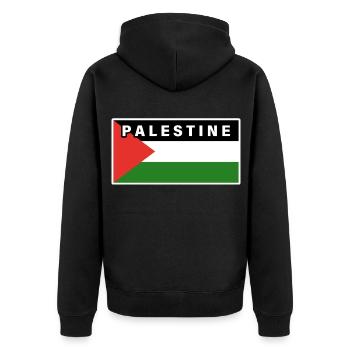 Drapeau de la Palestine - Veste à capuche bio Premium Unisexe - noir - Dos - Nico (187cm)