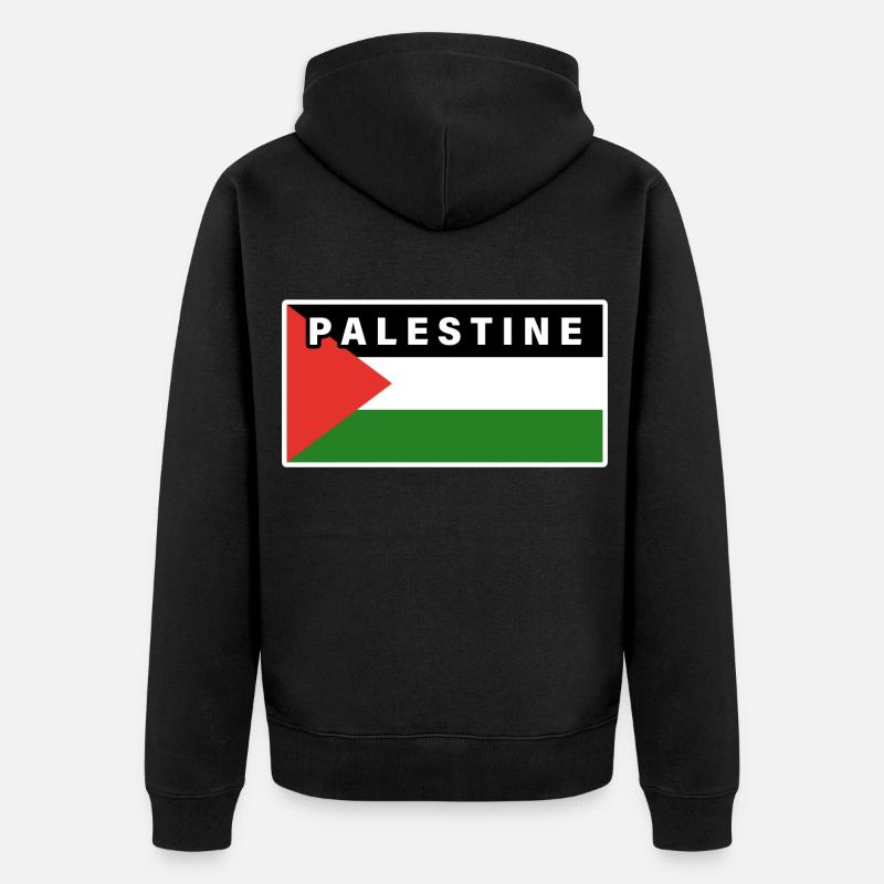 Drapeau de la Palestine - Veste à capuche bio Premium Unisexe - noir