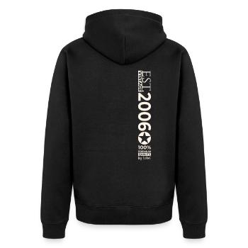 17th Birthday Man Original June Vintage 2006 - Unisex Premium Organic Zip Hoodie - black - Back - Nico (187cm)
