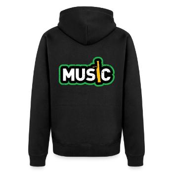 Fagott Geschenk Musiker - Unisex Premium Bio Zip Hoodie - Schwarz - Hinten - Nico (187cm)