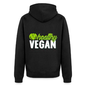 Cadeau de légumes - Veste à capuche bio Premium Unisexe - noir - Dos - Nico (187cm)