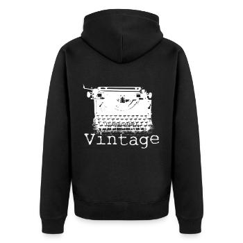Cadeau machine à écrire - Veste à capuche bio Premium Unisexe - noir - Dos - Nico (187cm)