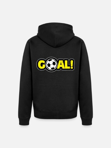 Fußball Geschenk Fussball - Unisex Premium Bio Zip Hoodie - Schwarz