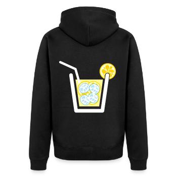 Limonade Geschenk trinken Limo Sommer - Unisex Premium Bio Zip Hoodie - Schwarz - Hinten - Nico (187cm)