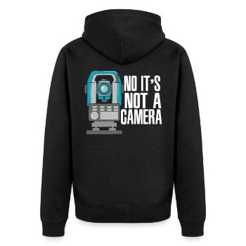 Géomètre géomètres géomètres - Veste à capuche bio Premium Unisexe - noir - Dos - Nico (187cm)