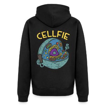 Cellfie Biologie professeur Cellule noyau Drôle Cadeau - Veste à capuche bio Premium Unisexe - noir - Dos - Nico (187cm)