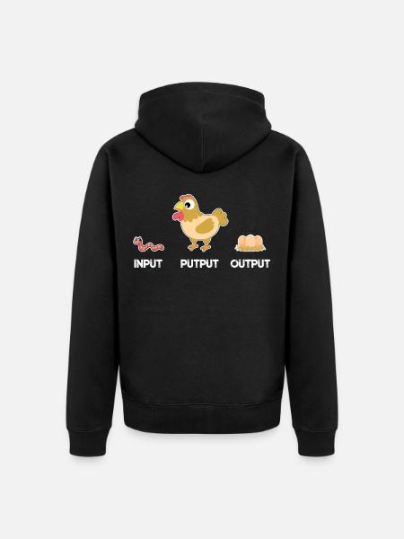 Input Putput Output - Unisex Premium Organic Zip Hoodie - black