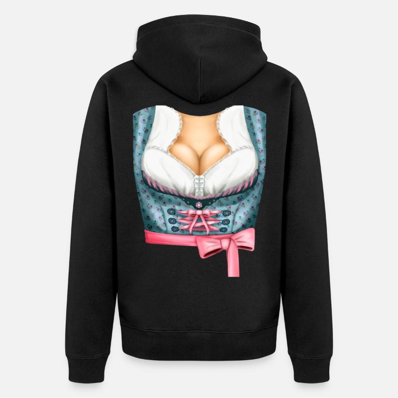 Dirndl Dekolletee - Veste à capuche bio Premium Unisexe - noir