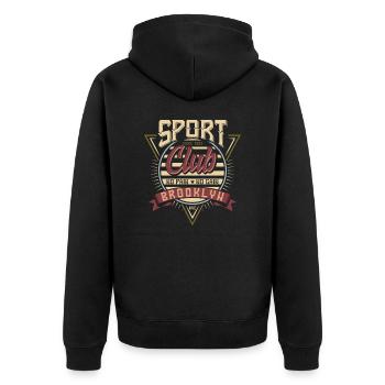 Entraînement musculaire - Veste à capuche bio Premium Unisexe - noir - Dos - Nico (187cm)