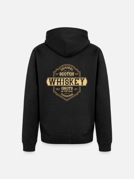 whiskey - Unisex Premium Organic Zip Hoodie - black