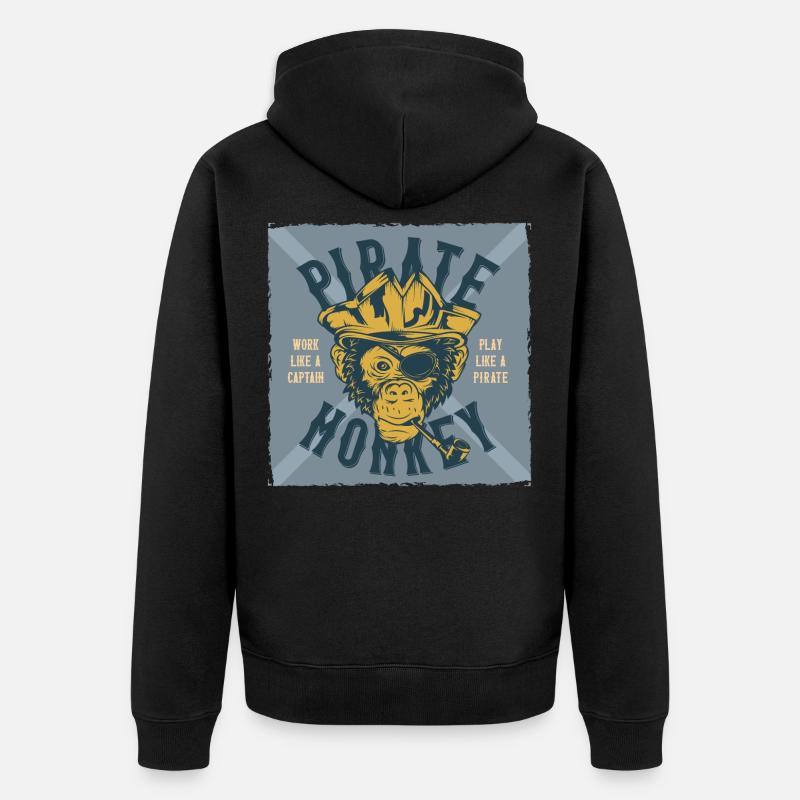 pirates - Veste à capuche bio Premium Unisexe - noir