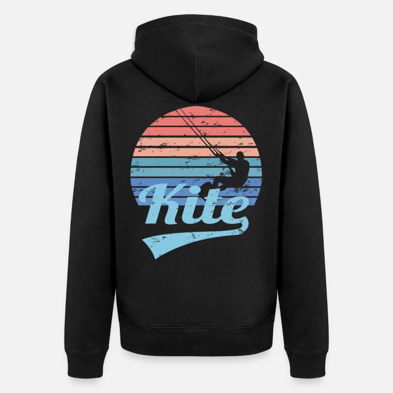 Kite Kitesurf Kitesurf Kitesurf - Veste à capuche bio Premium Unisexe - noir