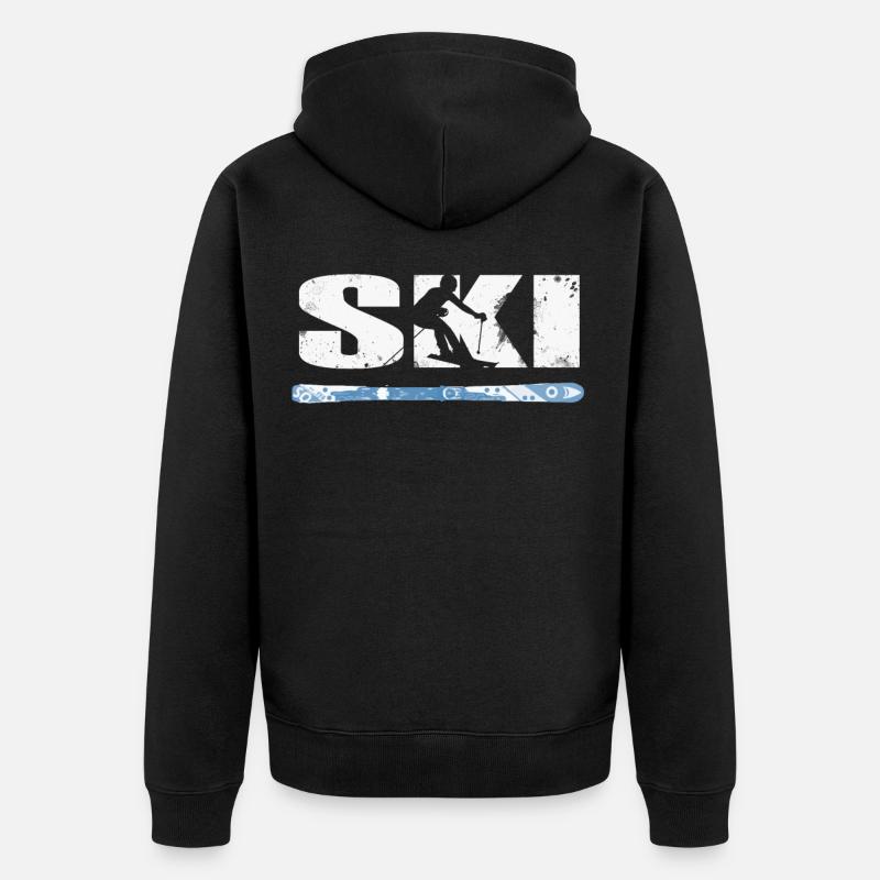 Ski ski - Veste à capuche bio Premium Unisexe - noir