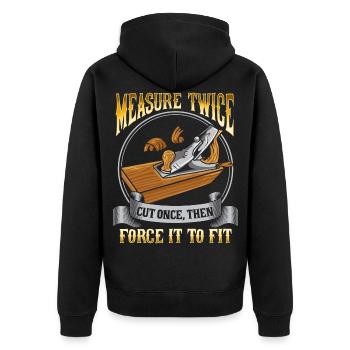 Cadeau bois menuisier menuisier menuisier - Veste à capuche bio Premium Unisexe - noir - Dos - Nico (187cm)