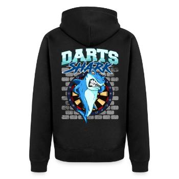 Dart Darts Dart Team Darts Shark Gift - Unisex Premium Organic Zip Hoodie - black - Back - Nico (187cm)
