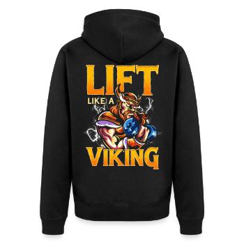 Bodybuilder Viking Lift comme un cadeau Viking - Veste à capuche bio Premium Unisexe - noir - Dos - Nico (187cm)