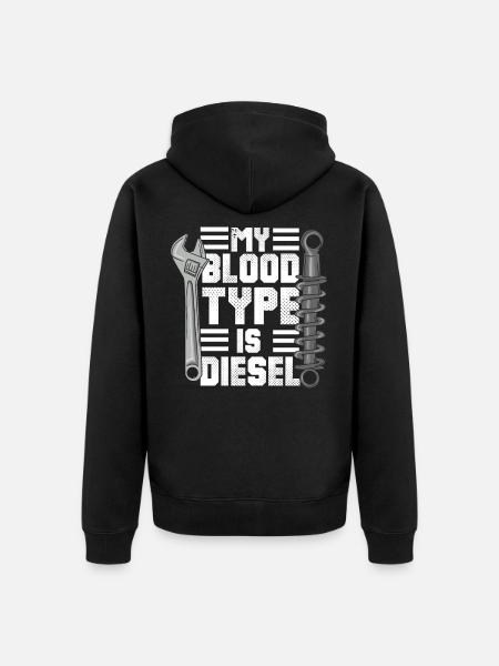Diesel mechanic auto mechanic screwdriver - Unisex Premium Organic Zip Hoodie - black