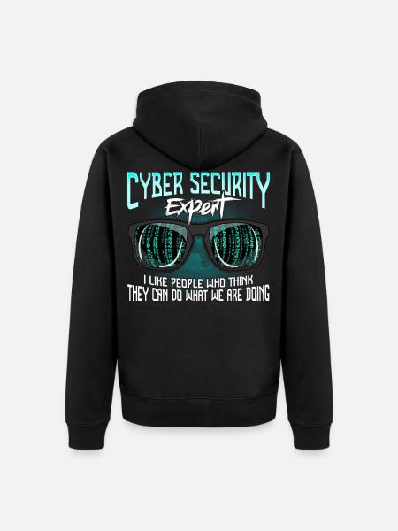 Cyber Security Hackere Hack IT Security Funny - Premium økologisk unisex-hættejakke - sort