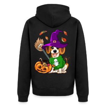 Déguisement d'Halloween Trick Or Treat Beagle Dog - Veste à capuche bio Premium Unisexe - noir - Dos - Nico (187cm)