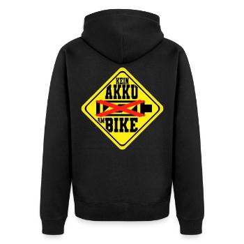 Bicycle Road Bike Mountain bike Without battery saying - Unisex Premium Organic Zip Hoodie - black - Back - Nico (187cm)