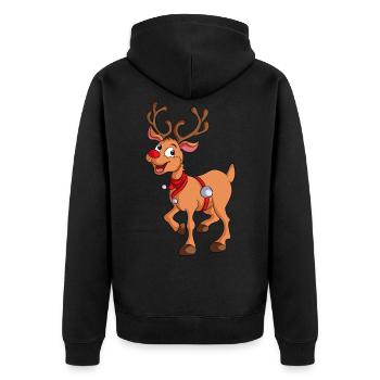 Renne renne noël renne - Veste à capuche bio Premium Unisexe - noir - Dos - Nico (187cm)