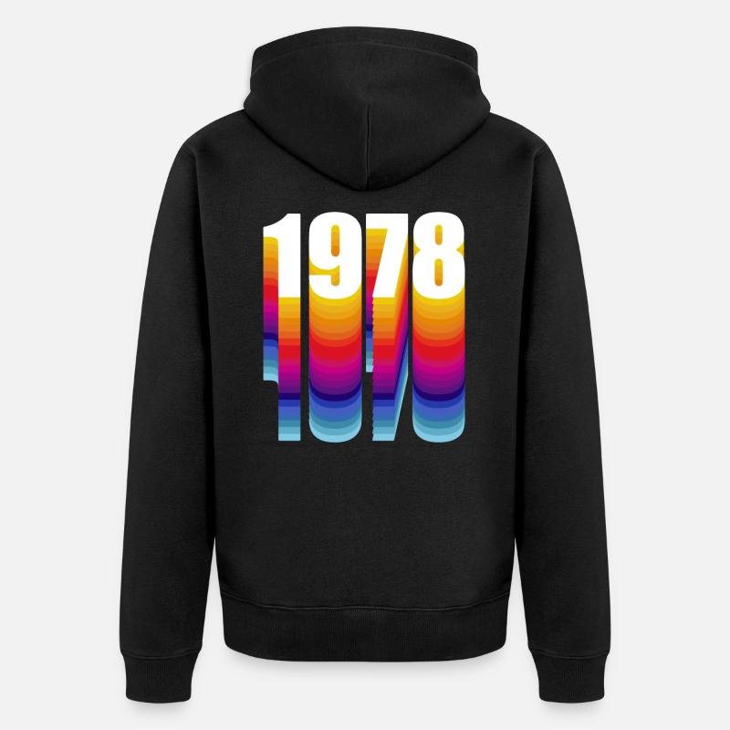 1978 année de naissance - Veste à capuche bio Premium Unisexe - noir