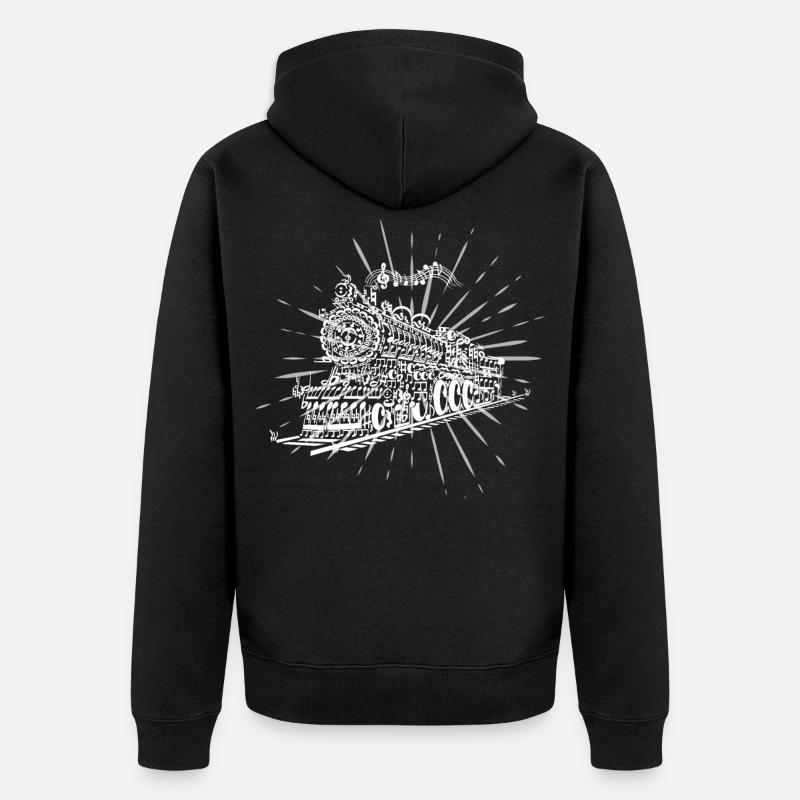 Train de musique - Veste à capuche bio Premium Unisexe - noir