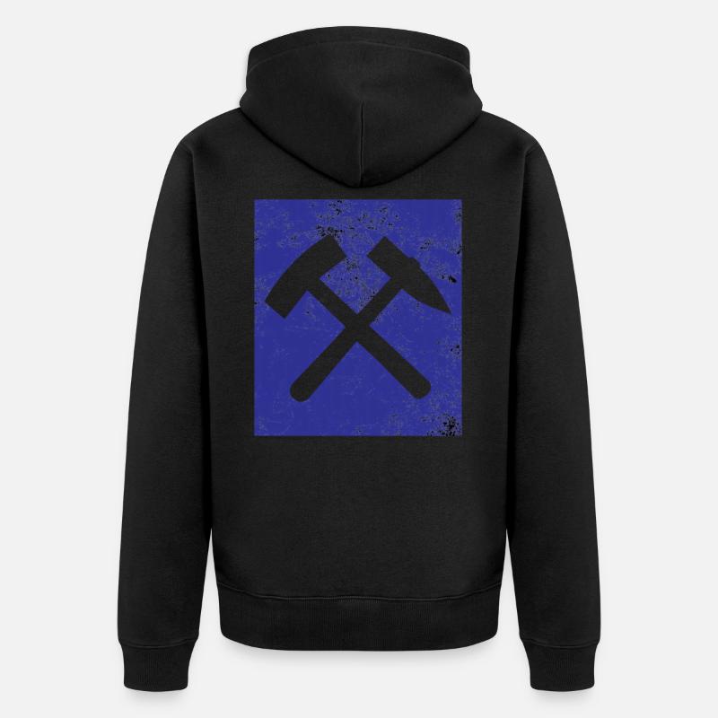 Marteau et maillet Ruhrpott - Veste à capuche bio Premium Unisexe - noir