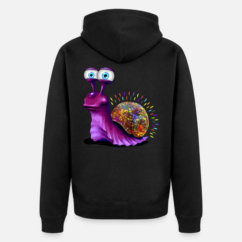 Escargot opale - Veste à capuche bio Premium Unisexe - noir
