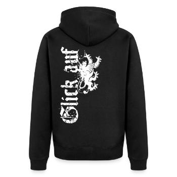 Glick sur la Sachsen Erzgebirge Armoiries Erzgebirger - Veste à capuche bio Premium Unisexe - noir - Dos - Nico (187cm)