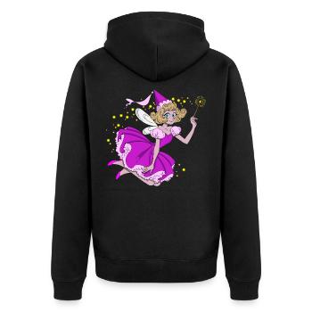 Good fairy - Unisex Premium Organic Zip Hoodie - black - Back - Nico (187cm)