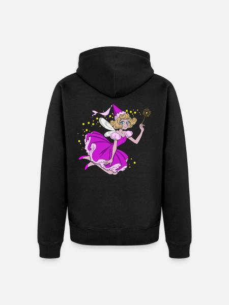 Good fairy - Unisex Premium Organic Zip Hoodie - black