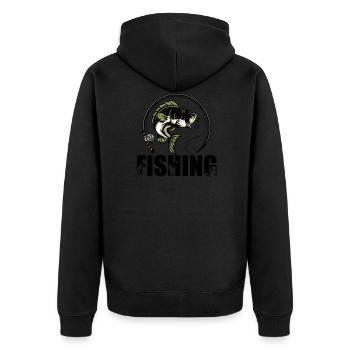Conception de pêcheur - Veste à capuche bio Premium Unisexe - noir - Dos - Nico (187cm)