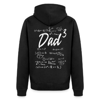 père de trois enfants devenant physicien mathématique - Veste à capuche bio Premium Unisexe - noir - Dos - Nico (187cm)