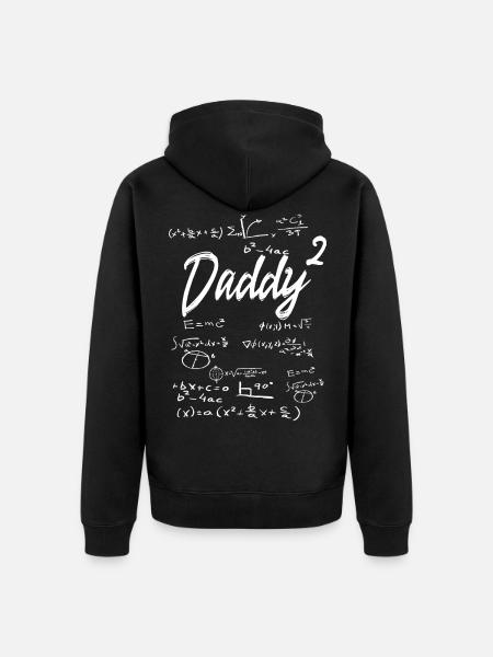 doppio papà papà alto 2 gemelli insegnante camicia - Felpa con cappuccio ecologica premium unisex - nero