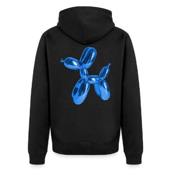 Ballon bleu chien | Amoureux de chiens propriétaires de chiens - Veste à capuche bio Premium Unisexe - noir - Dos - Nico (187cm)