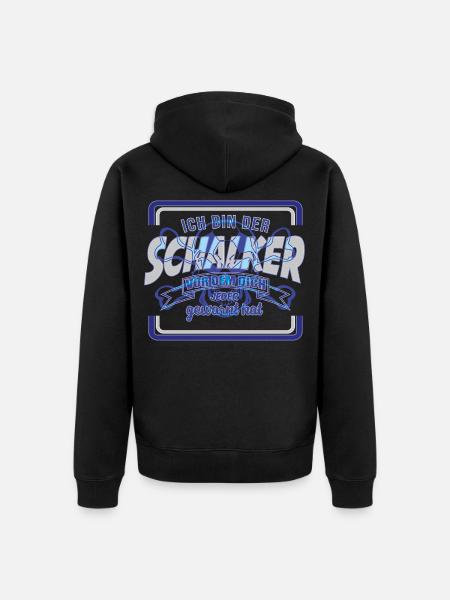 Schalker Warnung | Gelsenkirchen Schalke Geschenk - Unisex Premium Bio Zip Hoodie - Schwarz