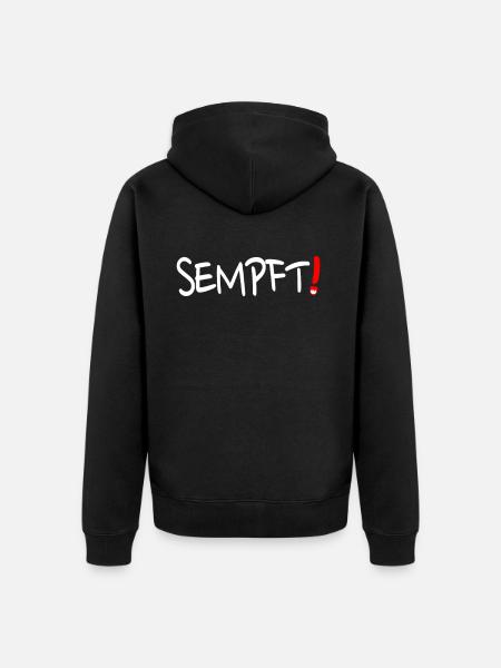 "Sempft" Franconian Franconian Franconian dialect - Unisex Premium Organic Zip Hoodie - black