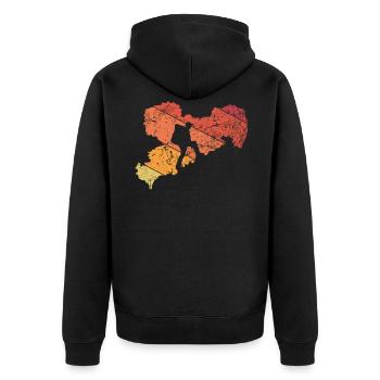 Cadeau de randonnée en Saxe - Veste à capuche bio Premium Unisexe - noir - Dos - Nico (187cm)