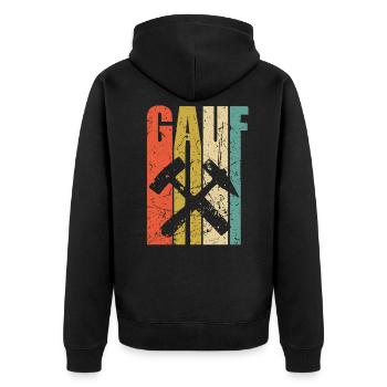 Monts Métallifères Cadeau Gauf pour les monts Métallifères - Veste à capuche bio Premium Unisexe - noir - Dos - Nico (187cm)