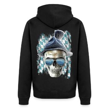 Crâne bavarois - Veste à capuche bio Premium Unisexe - noir - Dos - Nico (187cm)