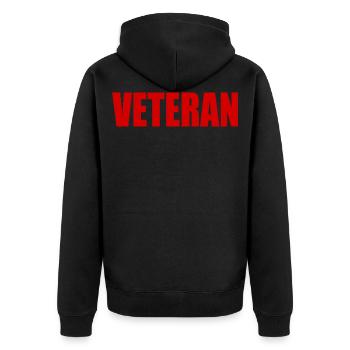 VÉTÉRAN - Veste à capuche bio Premium Unisexe - noir - Dos - Nico (187cm)