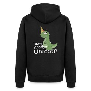 Just Another Unicorn dinosaure licorne avec glace - Veste à capuche bio Premium Unisexe - noir - Dos - Nico (187cm)