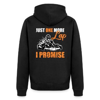 Encore un cadeau de pilote de kart Lap Go Kart - Veste à capuche bio Premium Unisexe - noir - Dos - Nico (187cm)