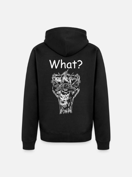 What? Funny bouquet - Unisex Premium Organic Zip Hoodie - black