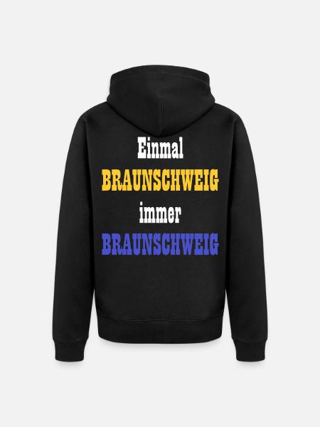 Braunschweig Design - Unisex Premium Bio Zip Hoodie - Schwarz